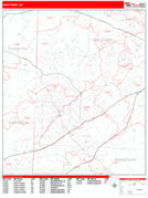 High Point Digital Map Red Line Style